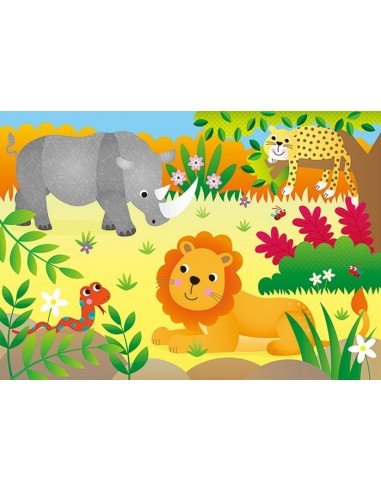 Dėlionė 4 in 1 PUZZLES JUNGLE 12, 16, 20, 24...