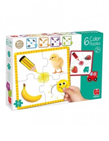 Dėlionė Spalvos 6 in 1, 30 det., 2m.+