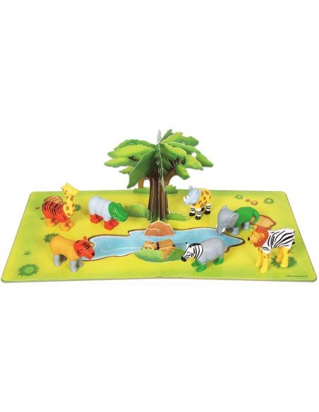 Magnetinis konstruktorius Mini Jungle, 28 det. 3m.+
