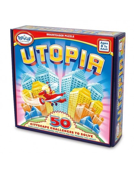 Žaidimas-galvosukis Utopia, 50 užduotėlių nuo paprastų iki sudetingų, 8m.+