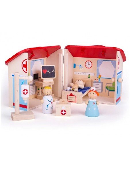 Medinė ligoninė MINI HOSPITAL 22x18x22 cm