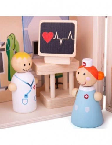 Medinė ligoninė MINI HOSPITAL 22x18x22 cm