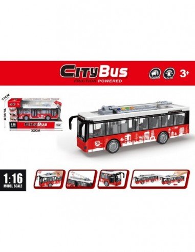 Trolejbusas 32cm su šviesa ir garsais,...