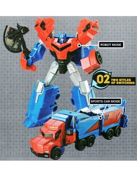 Rodotas-transformeris OPTIMUS 20cm, raudonai-mėlynas