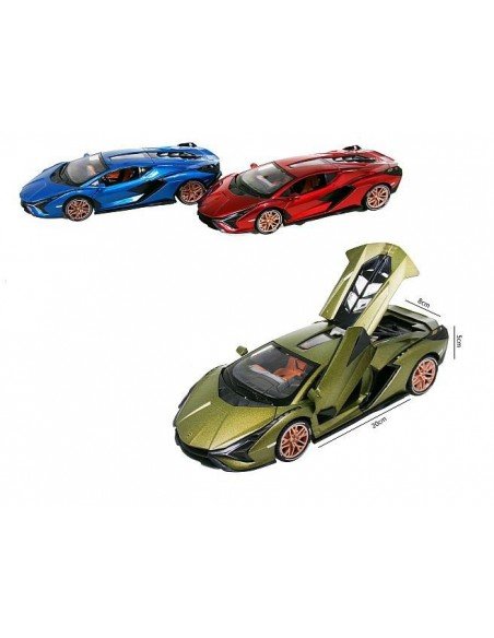 Mašina metalinė LAMBORGHINI 20cm, su šviesa ir garsais