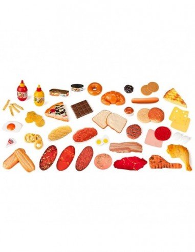 Rinkinys Maisto produktai FAST FOOD, 52 det., 3m.+