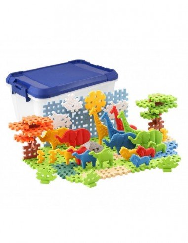 Konstruktoris MINI WAFFLE Žvėrys, 100 det.