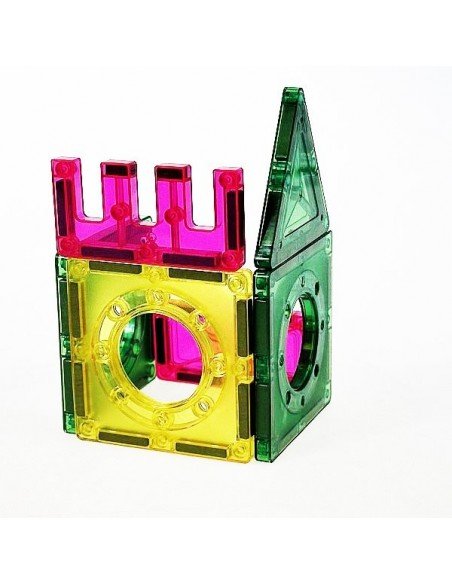 Magnetinis konstruktorius-labirintas 74 det., 7.5x7.5 cm su optiniais efektais