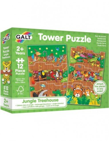 Dėlionė TOWER PUZZLE Jungle Treehouse 12 det.,...