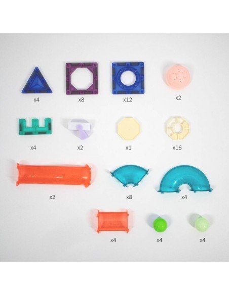 Konstruktorius magnetinis LIGHT MAGNETIC, 75 det. su šviesa