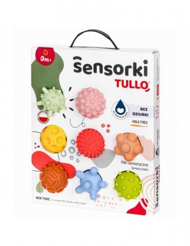 Rinkinys sensorininių kamuoliukų, 8 vnt, 6 mėn.+