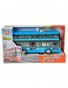 Autobusas dviejų aukštų, atidaromos durys, šviesa,...