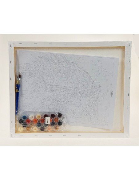 Rinkinys piešimui pagal skaičius Arklys 50x40cm