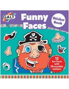 Knygutė FUNNY FACES su daugkartinio naudojimo lipdukais ,...