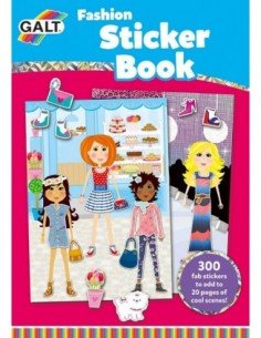 Knygutė su lipdukais, 300vnt., FASHION STICKER BOOK, Galt