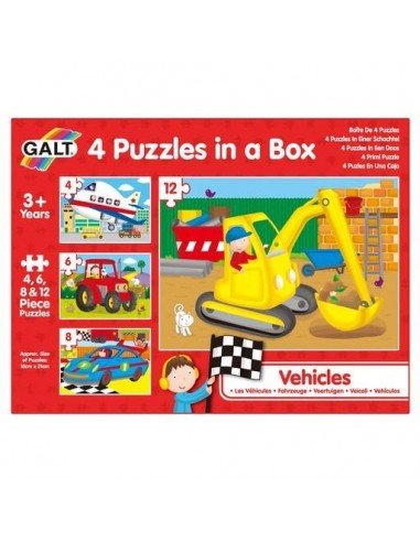 Dėlionė 4 in 1 PUZZLES VEHICLES 4,6,8,12 det.,...