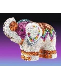 Rinkinys kūrybai 3D SEQUIN ART drambliukas