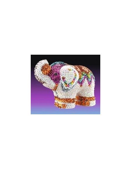 Rinkinys kūrybai 3D SEQUIN ART drambliukas