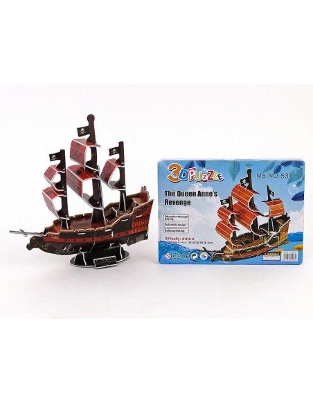 Dėlionė erdvinė Piratų laivas 25.5x10.8x30.2cm, 6m.+