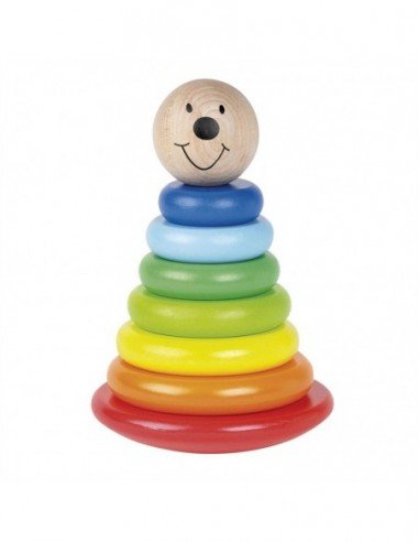 Magnetinė medinė piramdė 16.5cm, 12 mėn.+