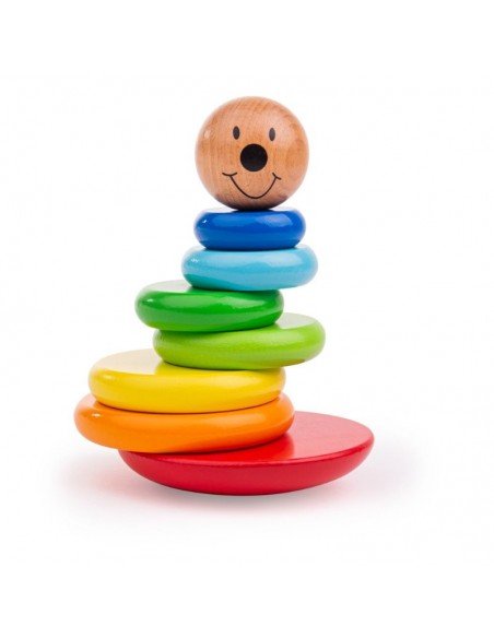 Magnetinė medinė piramdė 16.5cm, 12 mėn.+