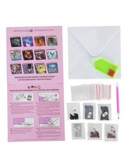 Rinkinys CRYSTAL ART Card Pelėda  8m.+, formatas 18x18cm
