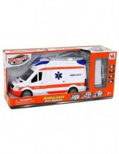 Mašina AMBULANS su šviesa ir garsais, 24cm, su atidaromom...