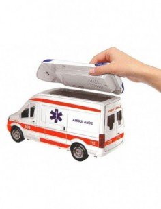 Mašina AMBULANS su šviesa ir garsais, 24cm, su atidaromom... 2