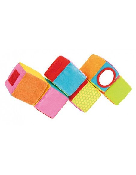 Sensorinės minkštos sujungiamos kaladėlės 6vnt., 8xx8x8cm, 6mėn.+, Galt