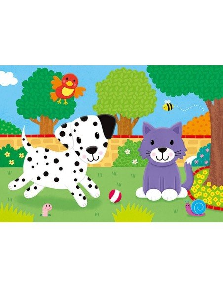 Dėlionė 4 in1  Žvėrys, 2,3,4,5 det., 18 mėn.+ , formatas 21x15cm