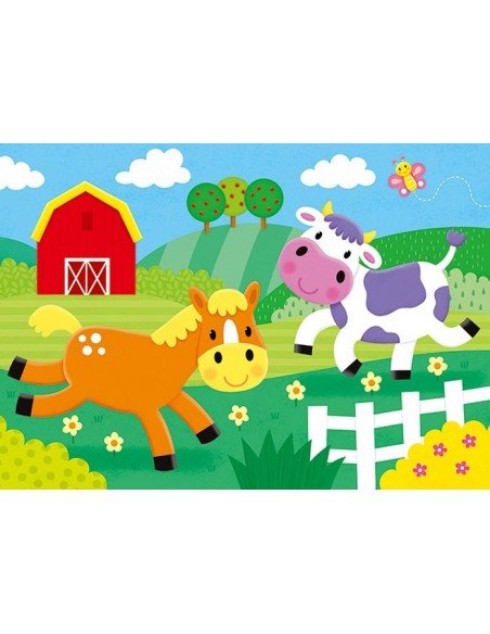 Dėlionė 4 in1  Žvėrys, 2,3,4,5 det., 18 mėn.+ , formatas 21x15cm