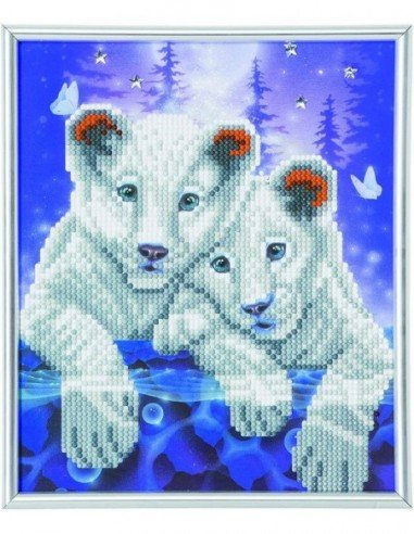 Rinkinys CRYSTAL ART Liūtukai, 8m.+ su rėmeliu...
