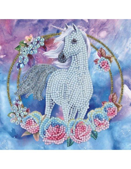 Rinkinys CRYSTAL ART Unicorn Garland, 8m.+, formatas 18x18cm