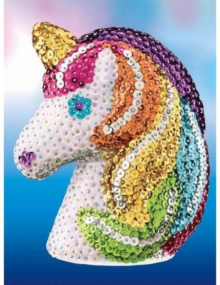 Rinkinys kūrybai 3D SEQUIN ART vienaragis