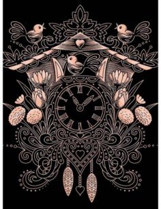 Rinkinys ARTFOIL ROSE Laikrodis su gegute
