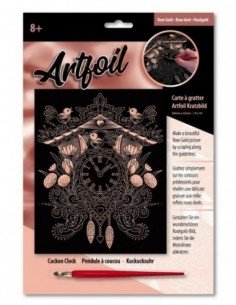 Rinkinys ARTFOIL ROSE Laikrodis su gegute 2