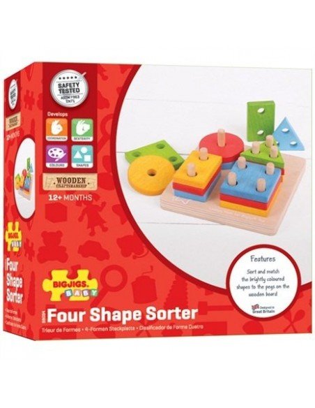 Keturios formos rūšiavimui, 12 mėn.+, Four Shape Sorter