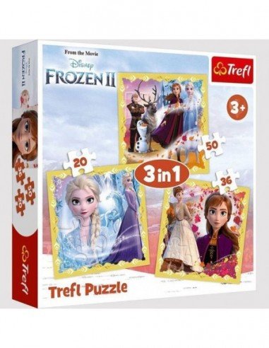 Dėlionė PUZZLE 3 in 1, 20+36+50 det.,  Anos ir...