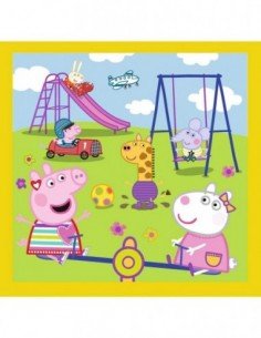 Dėlionė PUZZLE 3 in 1 , 20+36+50 det.,  Pepos linksma diena 2