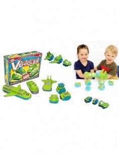 Magnetinis konstruktorius Mix or Match Vehicles 1, 3m.+ 2