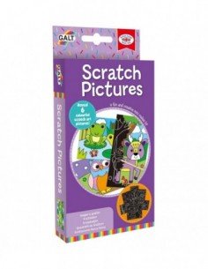 Rinkinys SCRATCH PICTURES, 6 lapai 14x8cm grandimui, 5m.+...