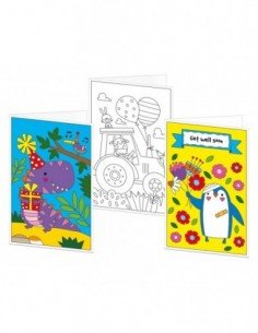 Knygutė su atvirukais spalvinimui , COLOUR IN CARDS, 12... 2