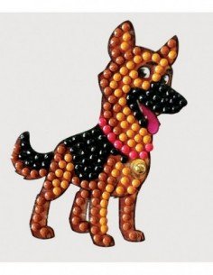 Rinkinys CRYSTAL ART Šuo, Sticker Kit , 8m.+, formatas 9x9cm