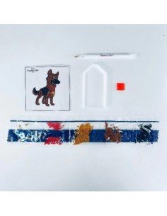 Rinkinys CRYSTAL ART Šuo, Sticker Kit , 8m.+, formatas 9x9cm 2