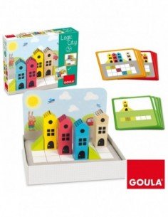 Žaidimas LOGIC CITY, 14 medinių det., 2 pagrindai, 45... 2