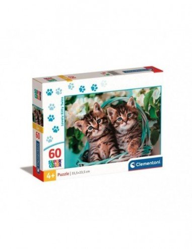 Dėlionė PUZZLE 60 det., KITTY TWINS