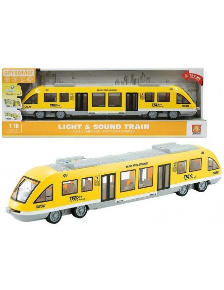 Tramvajus raudonas 45cm su šviesa ir garsais