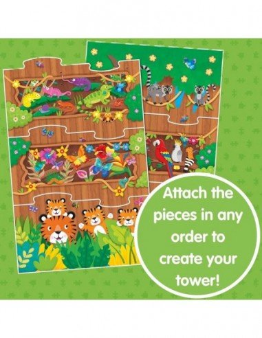 Dėlionė TOWER PUZZLE Jungle Treehouse 12 det.,...