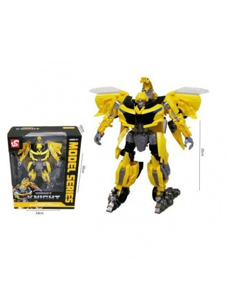 Transformeris metalinis-plastikinis KNIGHT geltonas, 30x24x10 cm, 6m.+