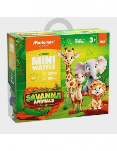 Konstruktoris MINI WAFFLE SAWANNA, 100 der, 6m.
